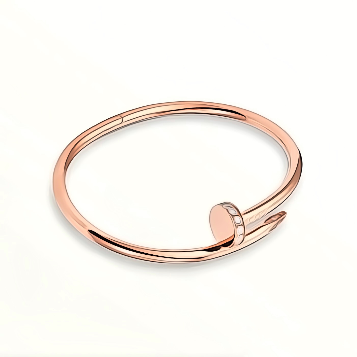 合金手镯 V金重工 全新带钻钉镯