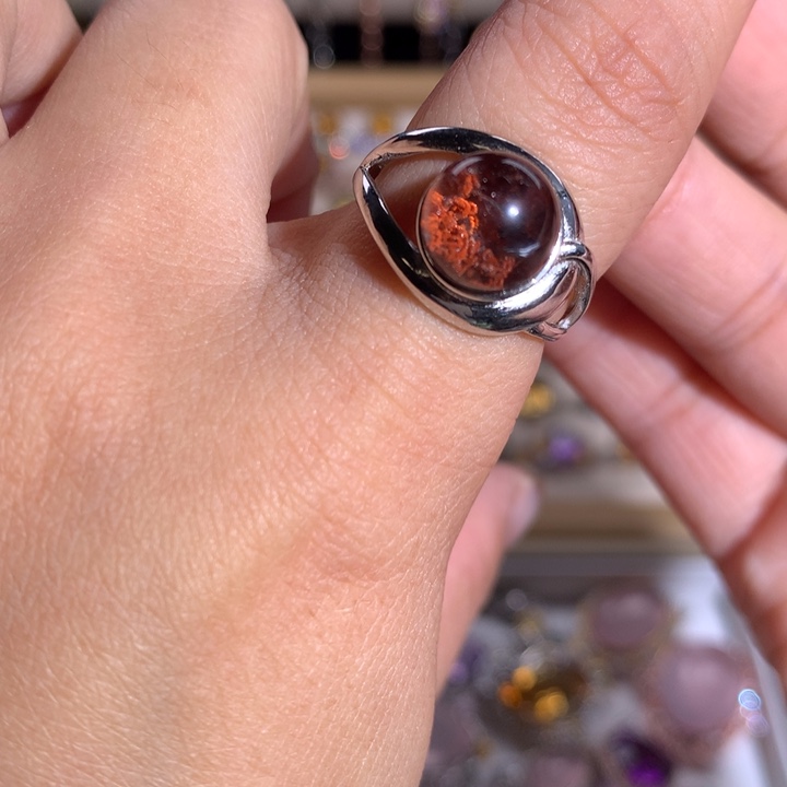 【闪购商品】水晶戒指银S925镶嵌戒指