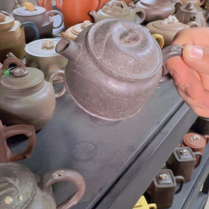紫砂茶壶手捏壶01紫砂