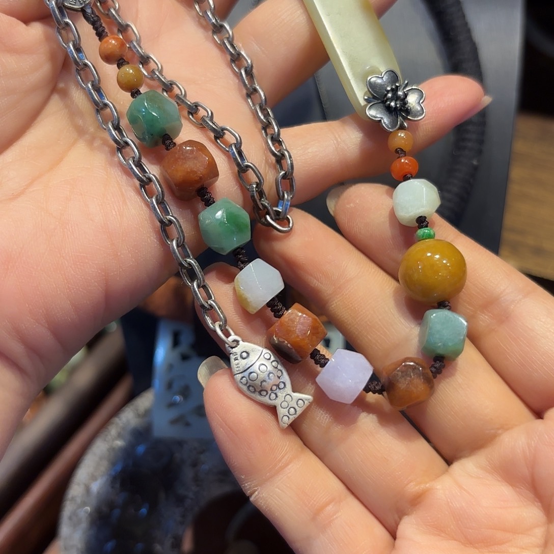 翡翠未镶嵌颈饰原创