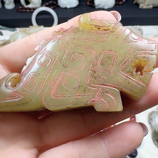 和田玉（糖玉）车挂未镶嵌我**奇