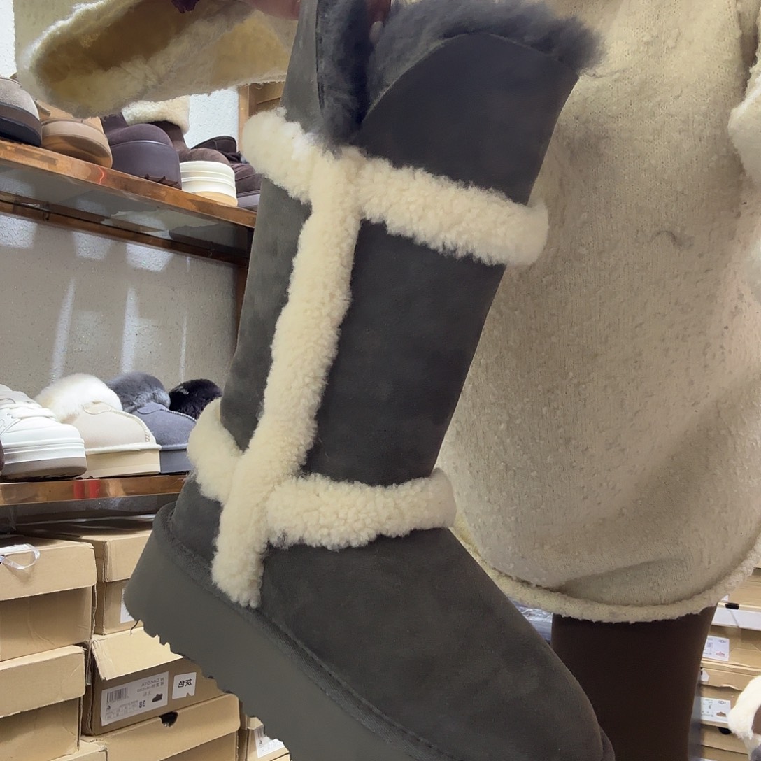 38码灰色雪地靴高邦