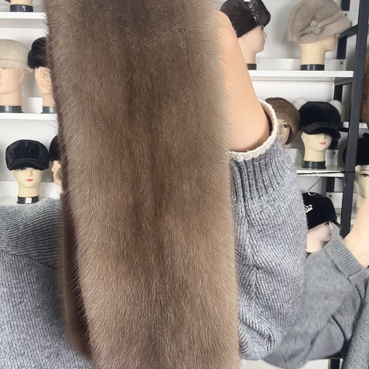水貂皮咖啡水貂围巾49439