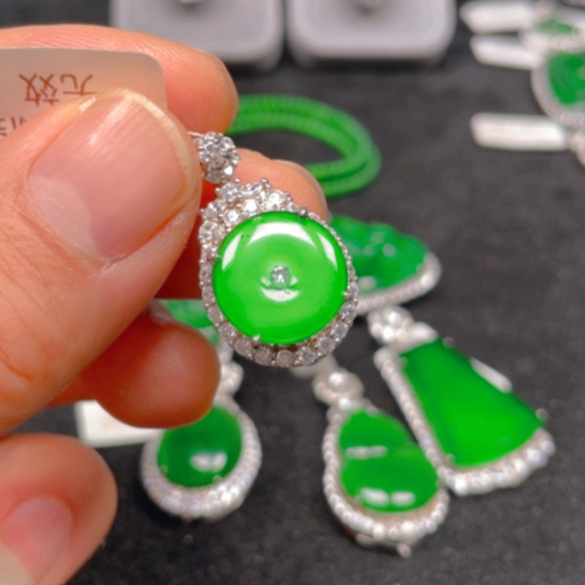 【闪购商品】翡翠颈饰银S925镶嵌吊坠