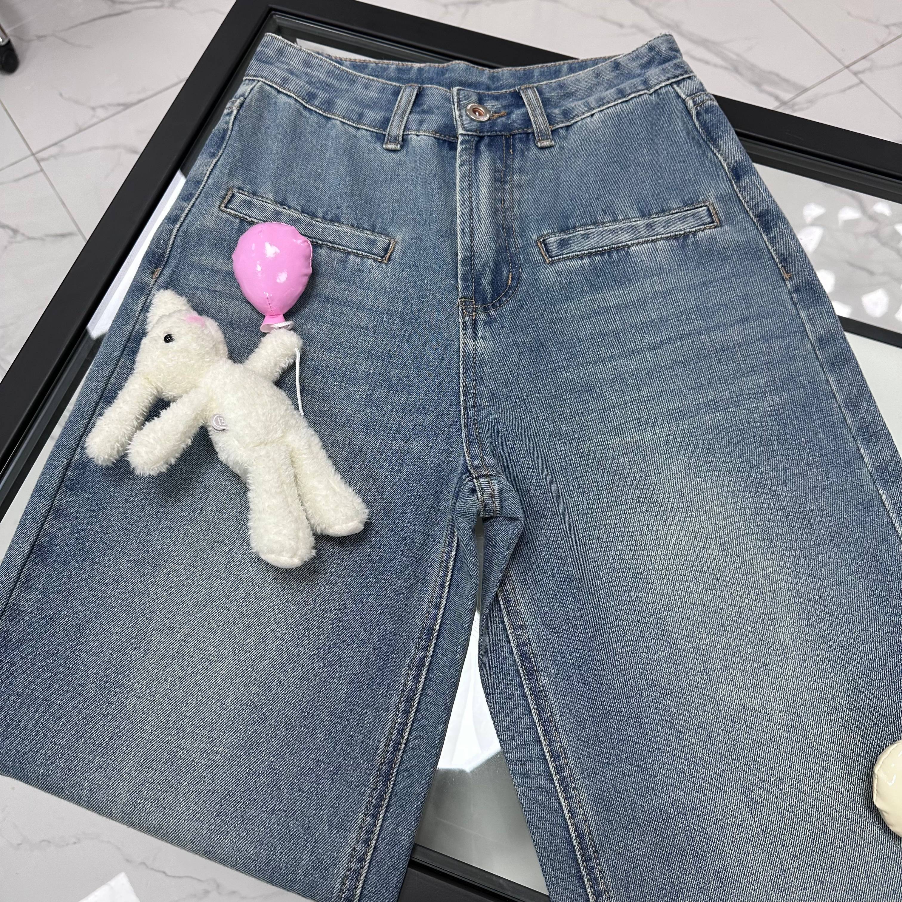 FOG （000）主角特写系列膝盖玩偶休闲牛仔裤-CK314