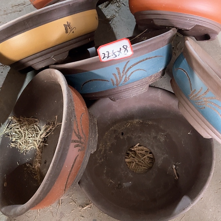 紫砂花盆100-8。22.5-8