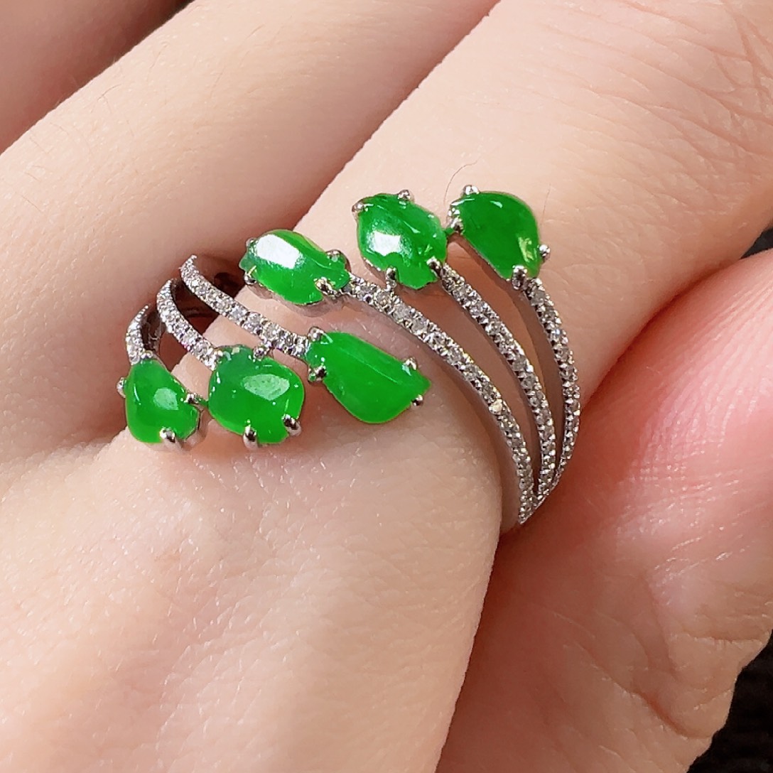 翡翠戒指18K金镶嵌【福利款】签收后24小时鉴赏期