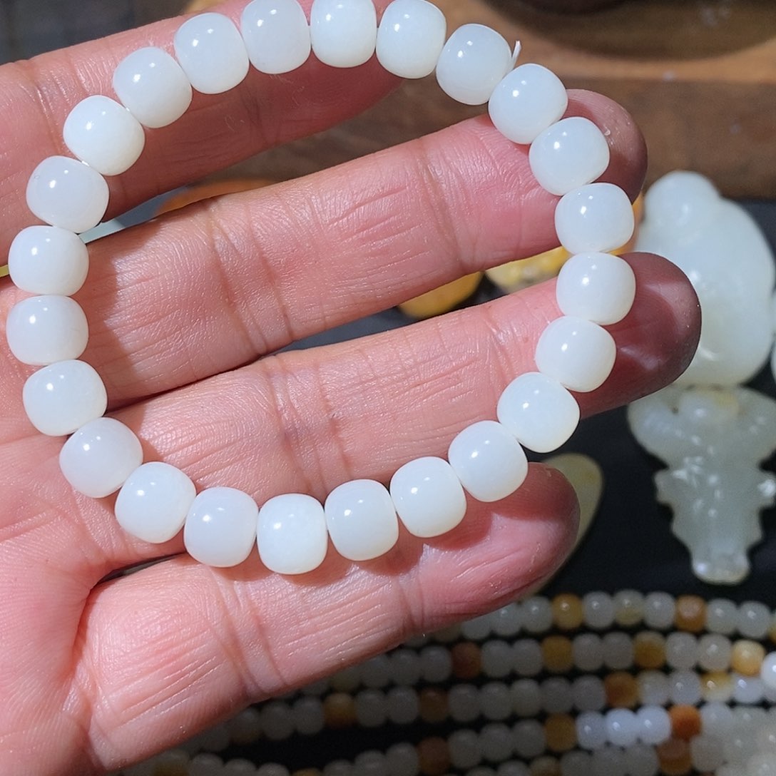 未镶嵌和田玉（白玉）车挂白*毸