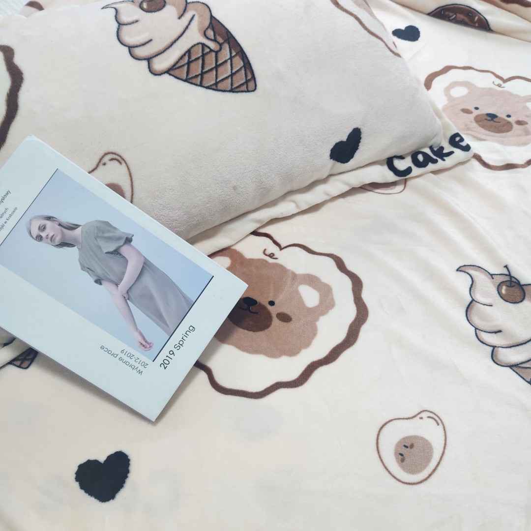 【年终促销】慧安妮塔小清新牛奶绒印花床上四件套加厚简约高档欧式