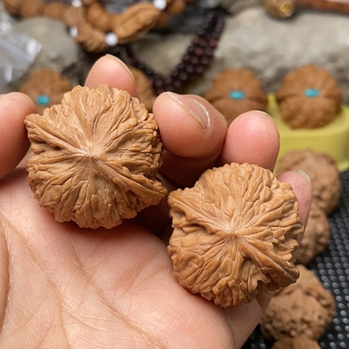 【闪购商品】文玩核桃把件全品磨盘37