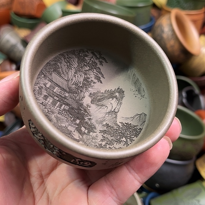 紫砂茶杯全手工紫砂主人杯