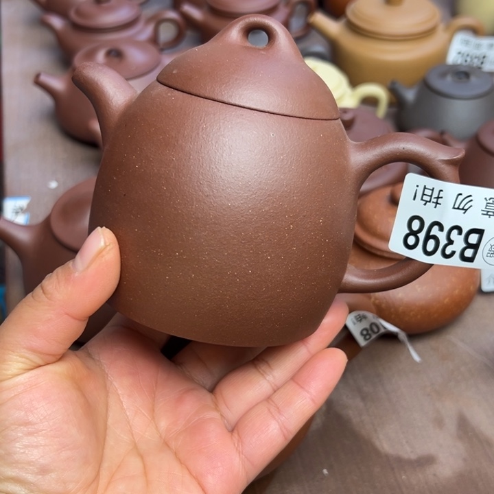 紫砂茶壶底槽清半手工400cc