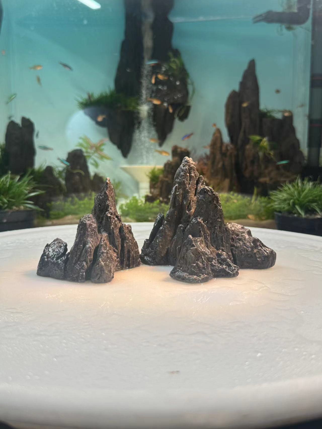 0001裸山峰尺寸长17宽9高9（整体尺寸）青龙石水族箱鱼缸造景石假山