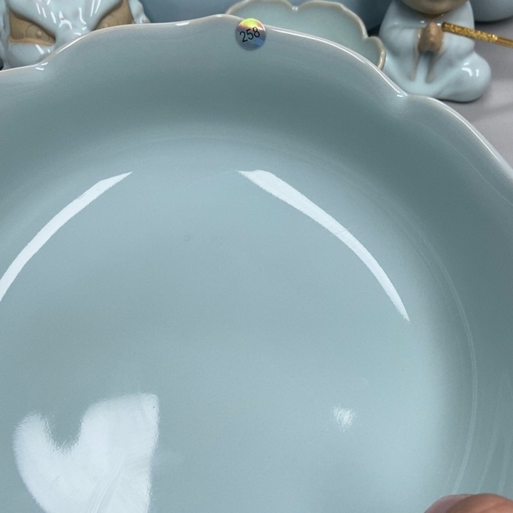 瓷晓***?天青色莲花茶洗张君老师258