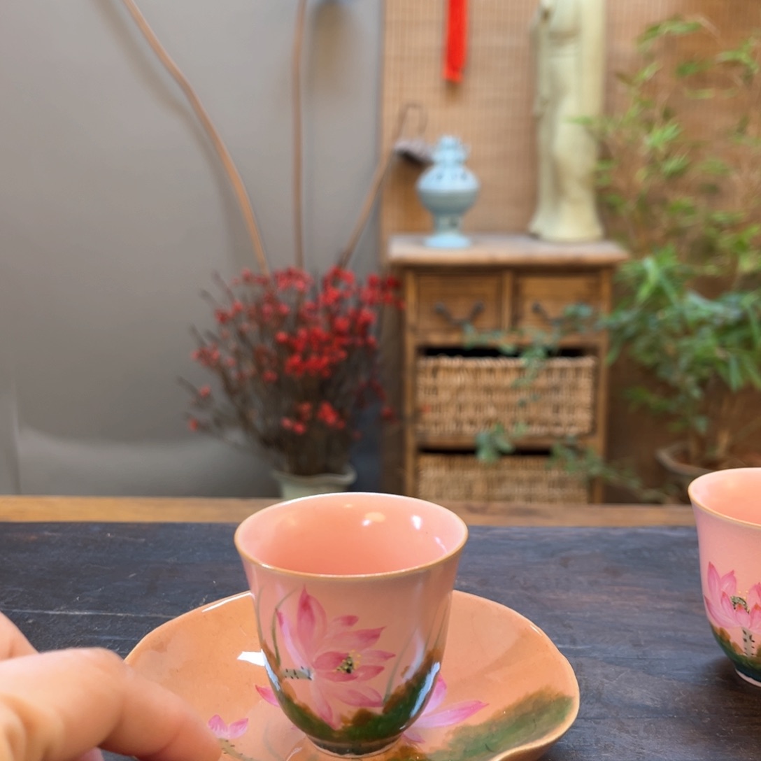 杯景德镇柴烧手绘陶瓷