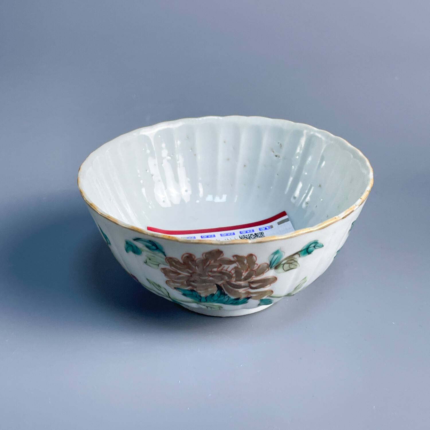 清光绪粉彩一品牡丹瓜棱碗-M25LL003E08-04