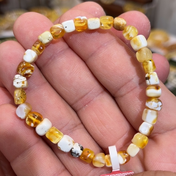 蜜蜡未镶嵌手链微瑕000006.1mm