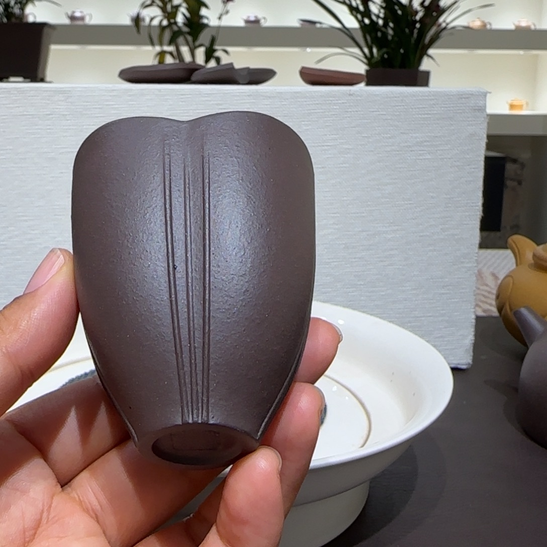 V***客茶杯紫砂五号井紫泥小杯子泥料体验