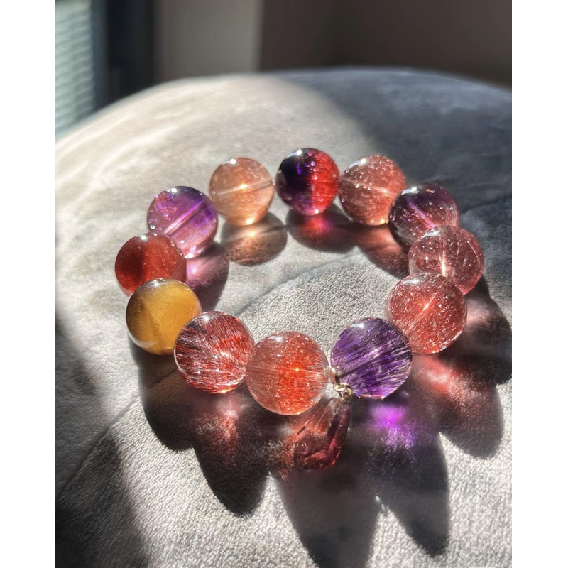【爱上水晶】毕业级高高货多宝超七手串