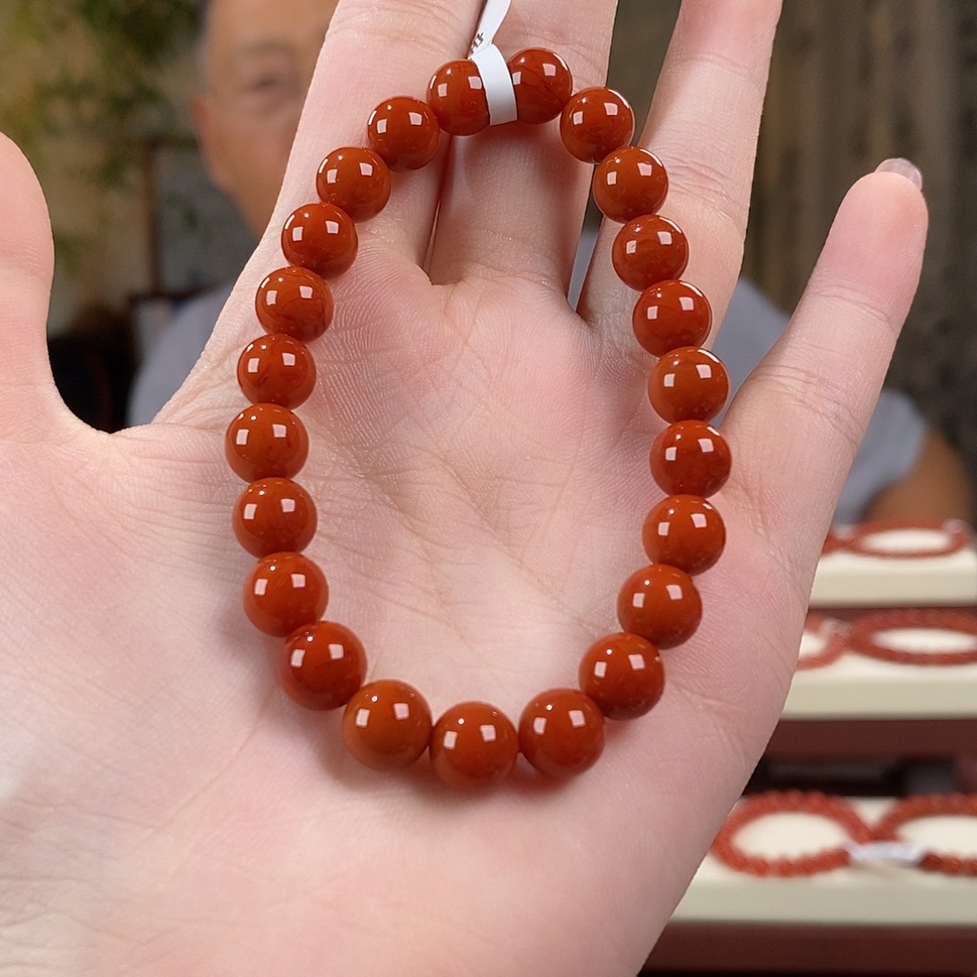 南红玛瑙未镶嵌手串原矿8mm