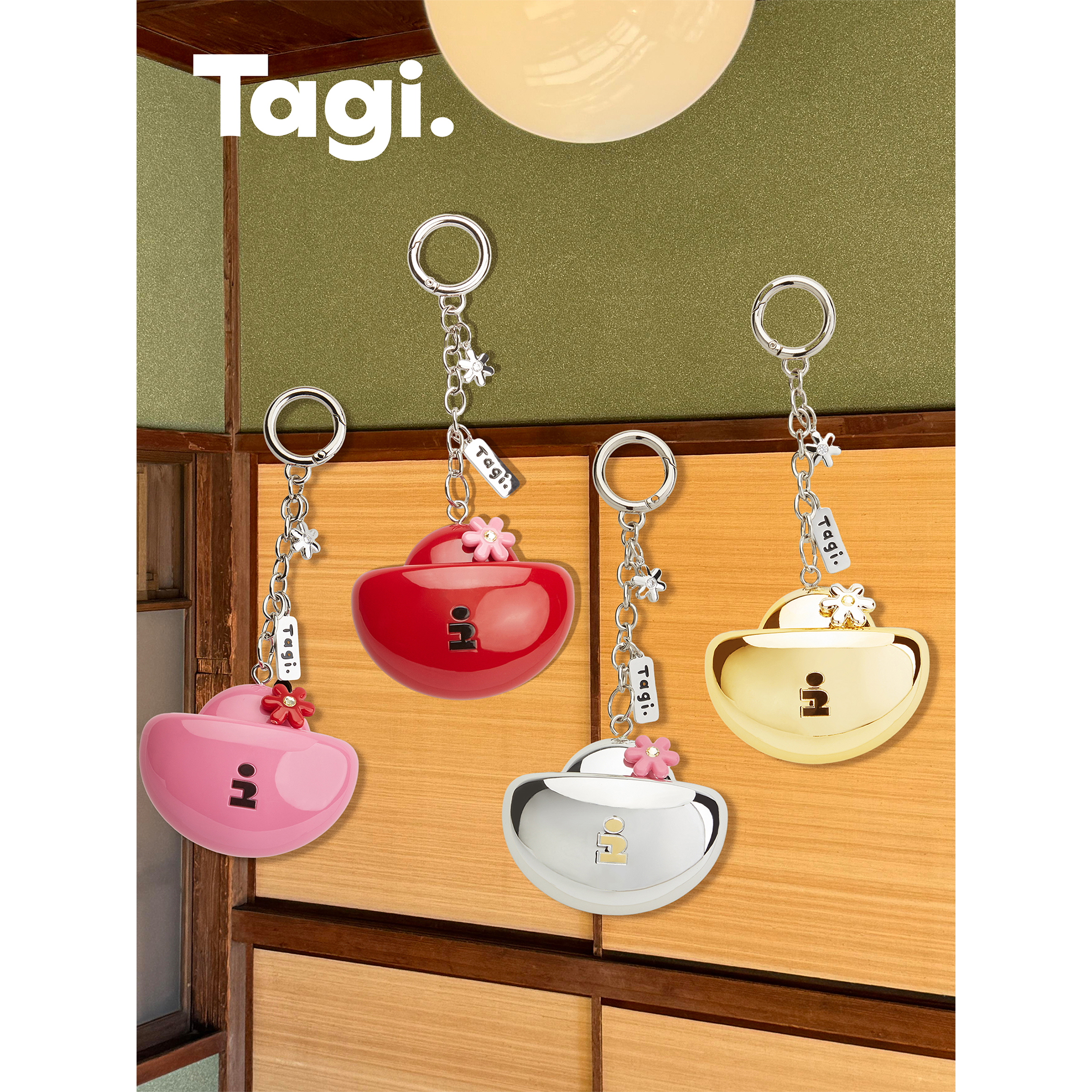 Tagi.《有钱花》get rich多色随身镜可爱钥匙挂件可爱包挂件生活