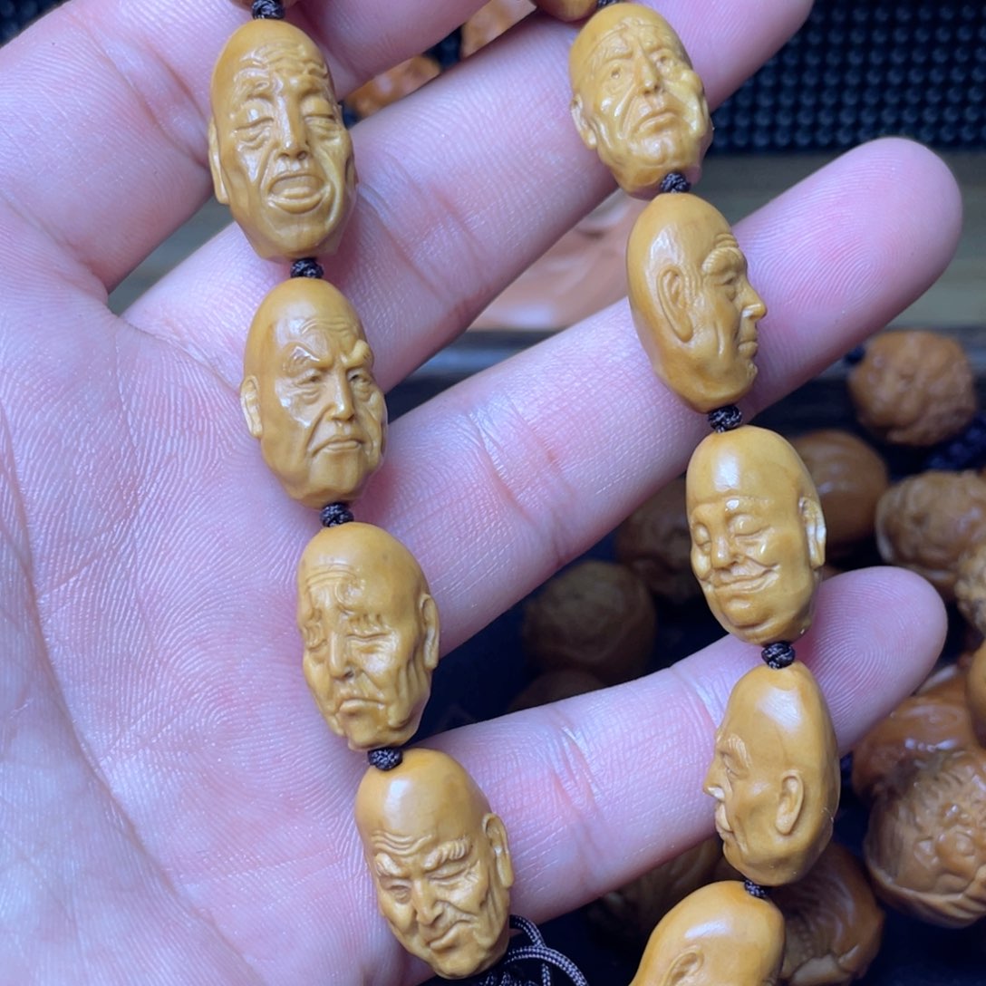 橄榄核手串/手链奶油籽十二尊者