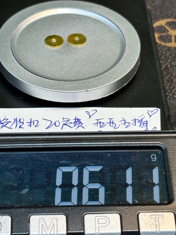 足金999足金配饰卡7直切隔片