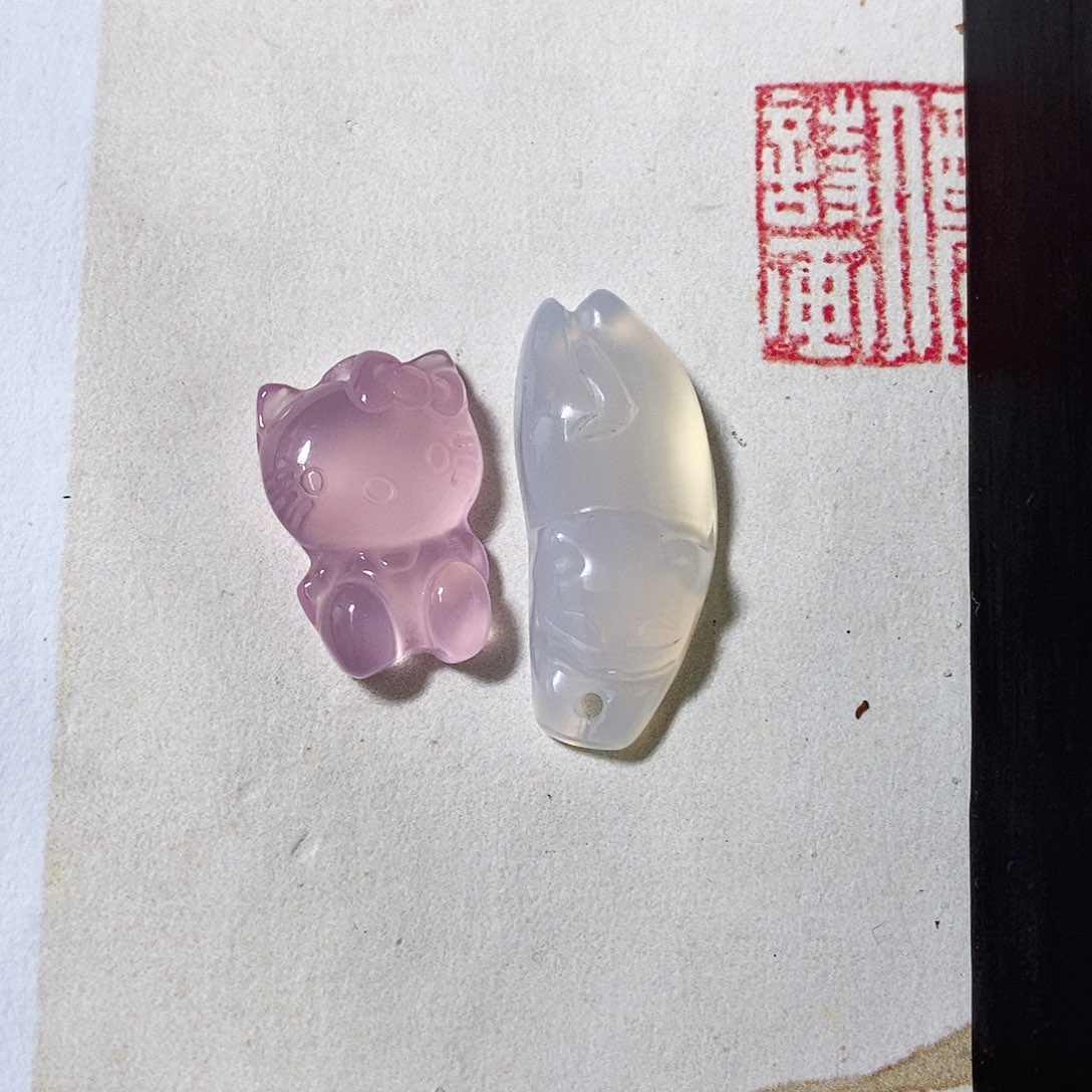 玛瑙/玉髓新中式未镶嵌kt毛猫
