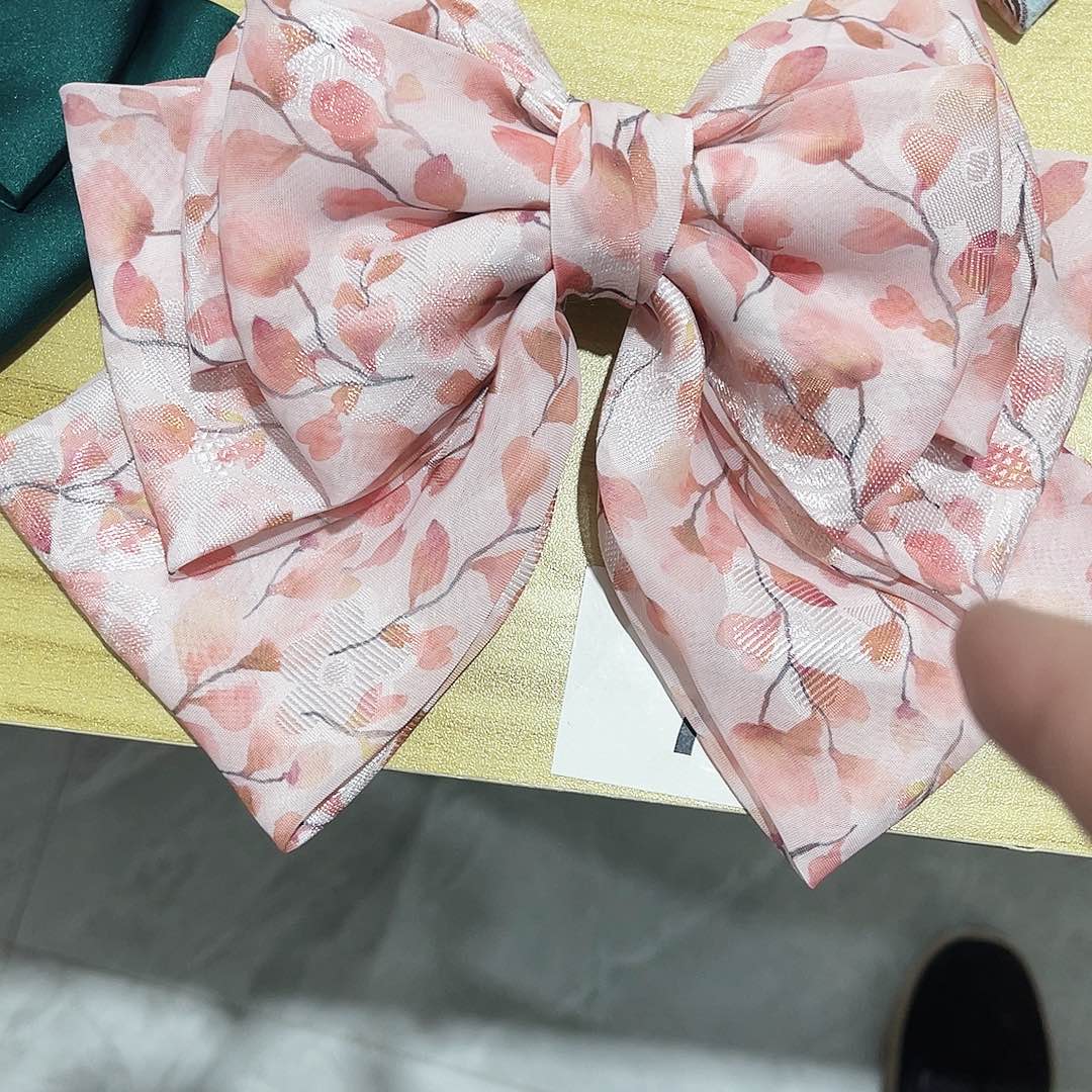 皮质铁合金蝴蝶结发夹