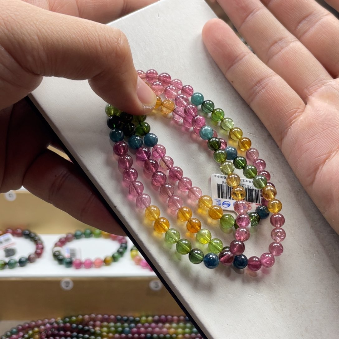 碧玺手串未镶嵌5.8mm.’mmmmmmmmm