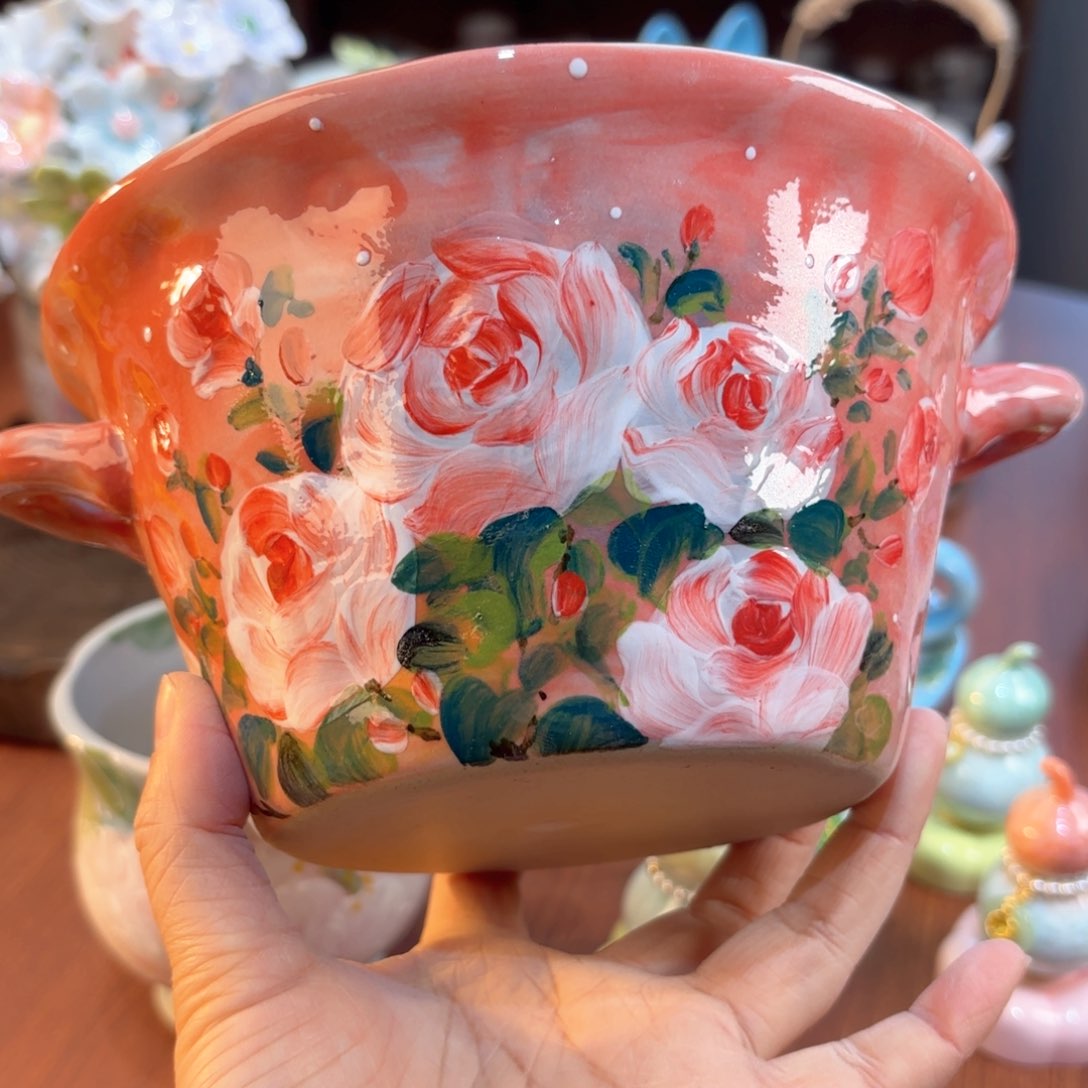 景德镇手绘高温釉下彩陶瓷茶具