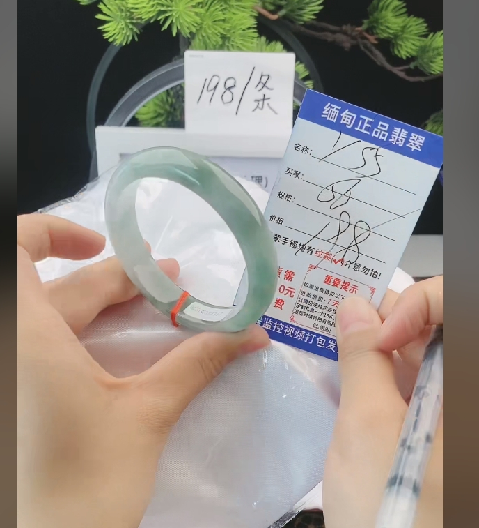Y55缅甸翡翠手镯处理198/条【一物一证】实物以直播间为准