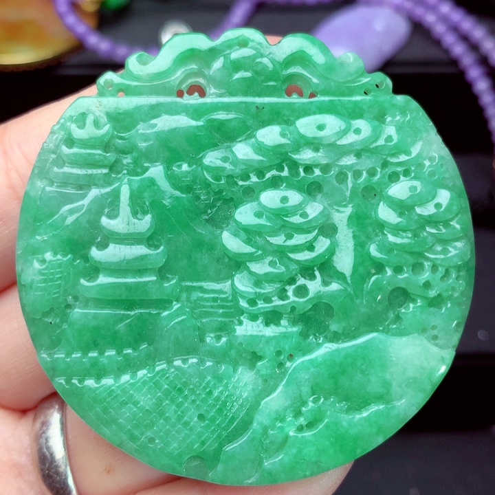 翡翠未镶嵌吊坠(不含链)