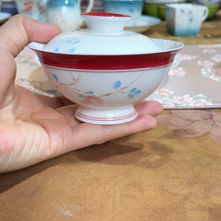 【闪购商品】玉兰风清盖碗哈哈哈