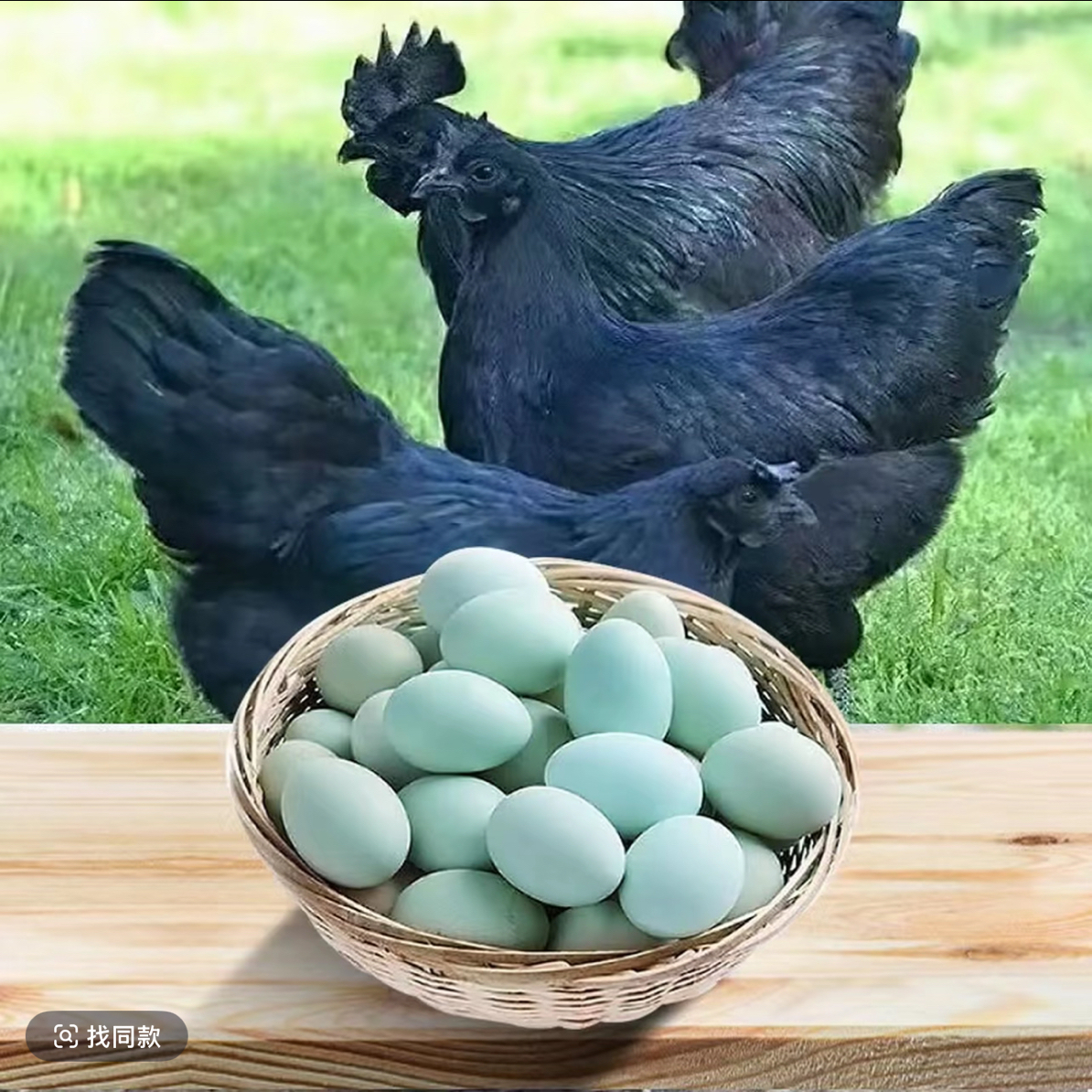 绿壳鸡蛋20枚/50枚 乌鸡蛋土鸡蛋月子蛋宝宝蛋