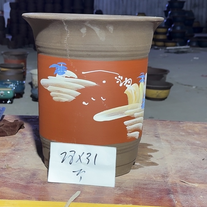 紫砂花盆手工制作24