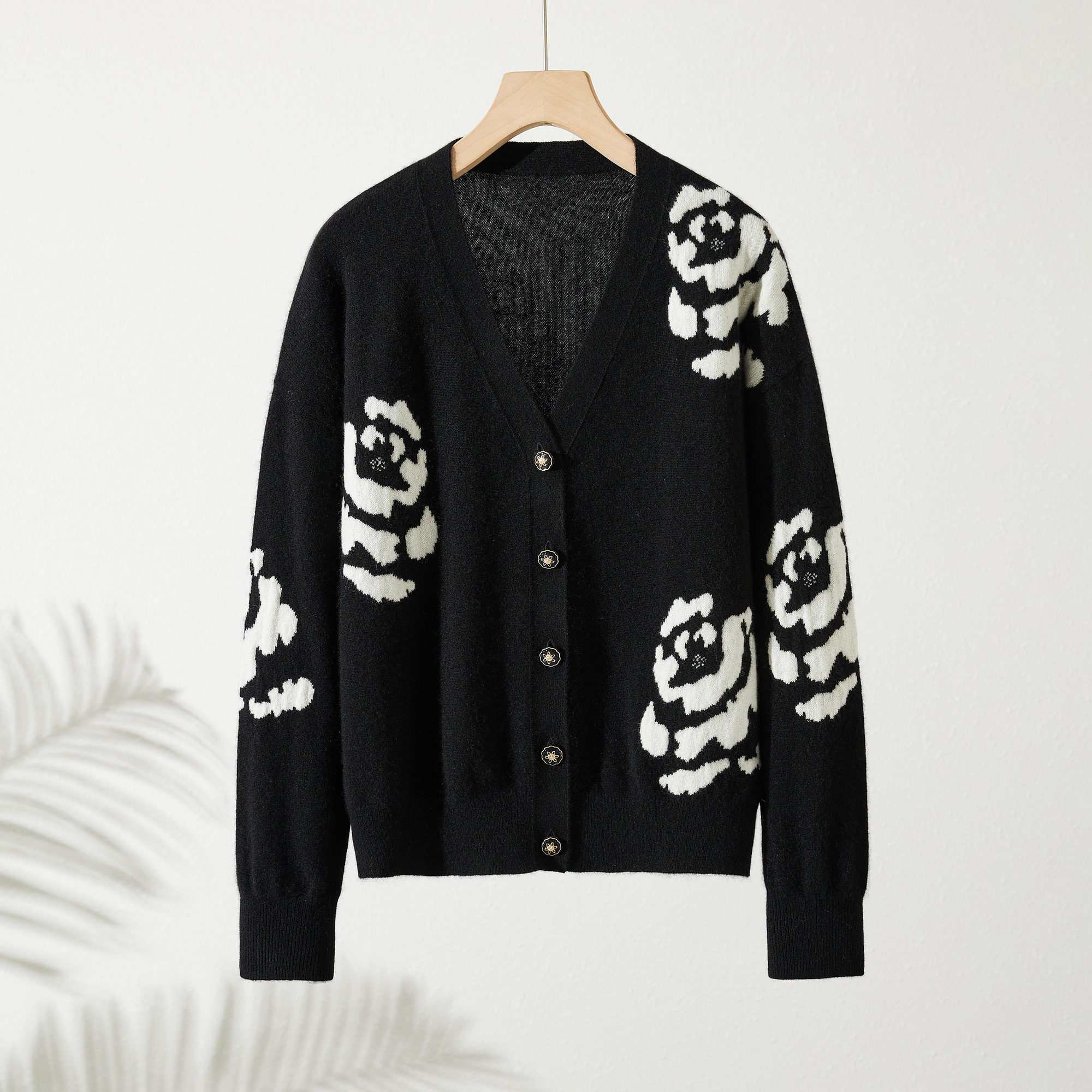 King Deer/鹿王24秋冬百搭针织休闲宽松圆领羊绒开衫L804236