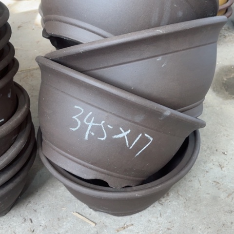 紫砂花盆110-4。34.5-17