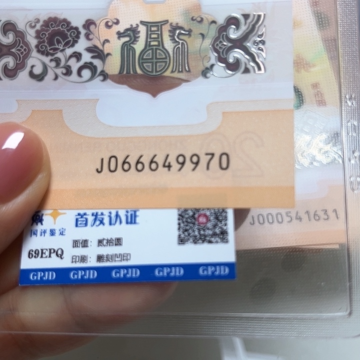 塑料龙年生肖纪念钞666头，9970