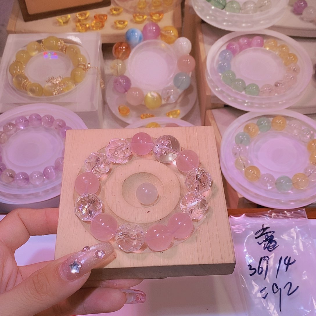 水晶手链未镶嵌蕾差价