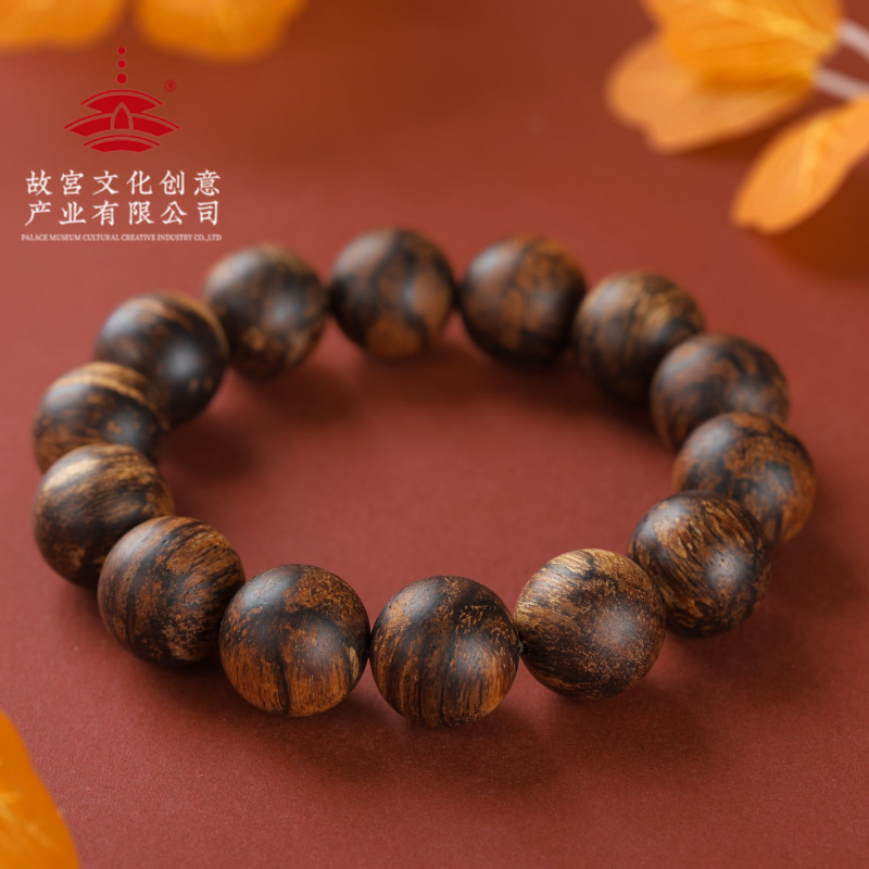 【重华岁贡】沉香手串-赛级留疤虎斑棋单圈手串