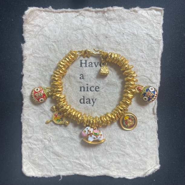 足金定制盘缠手串20.42克