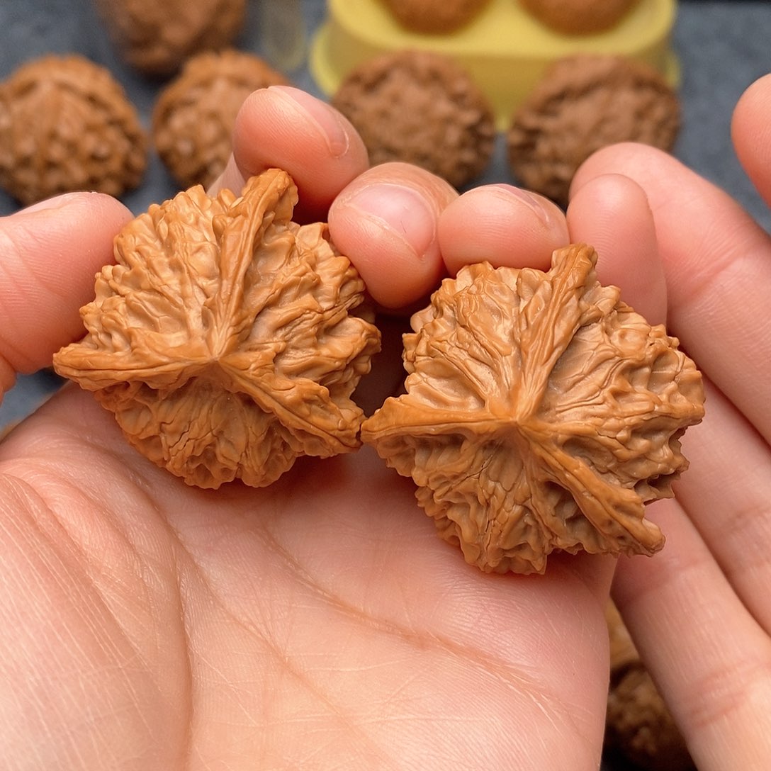 文玩核桃把件三棱38尺全品