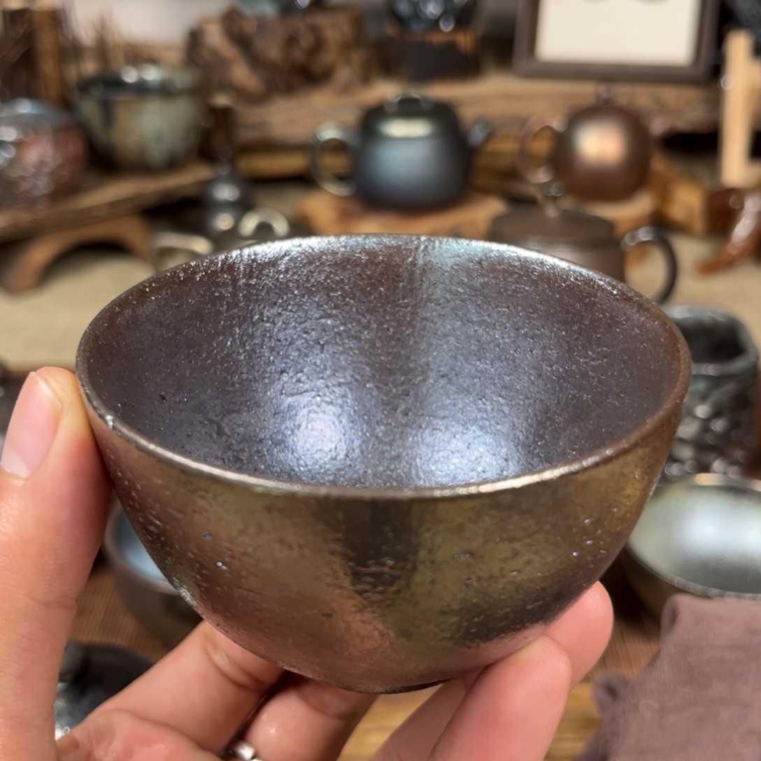 建水紫陶三木柴烧140cc