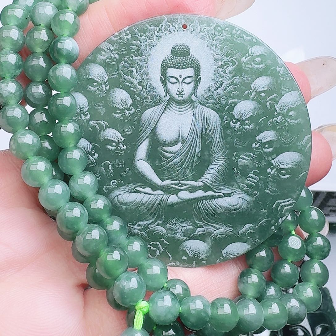 翡翠未镶嵌颈饰天然的A货翡翠多样性发其一 