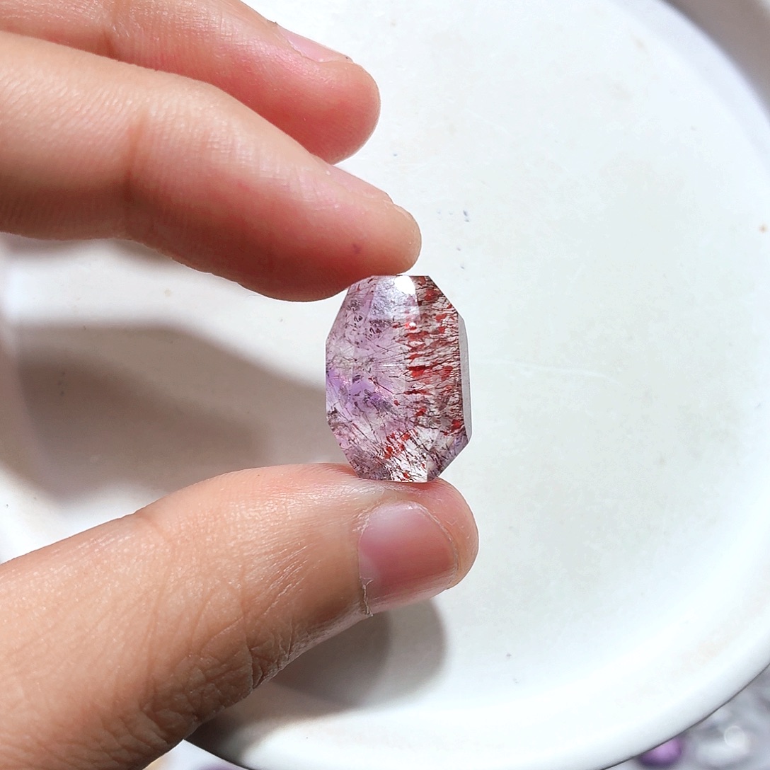 水晶未镶嵌珠宝半成品超七打孔不退换