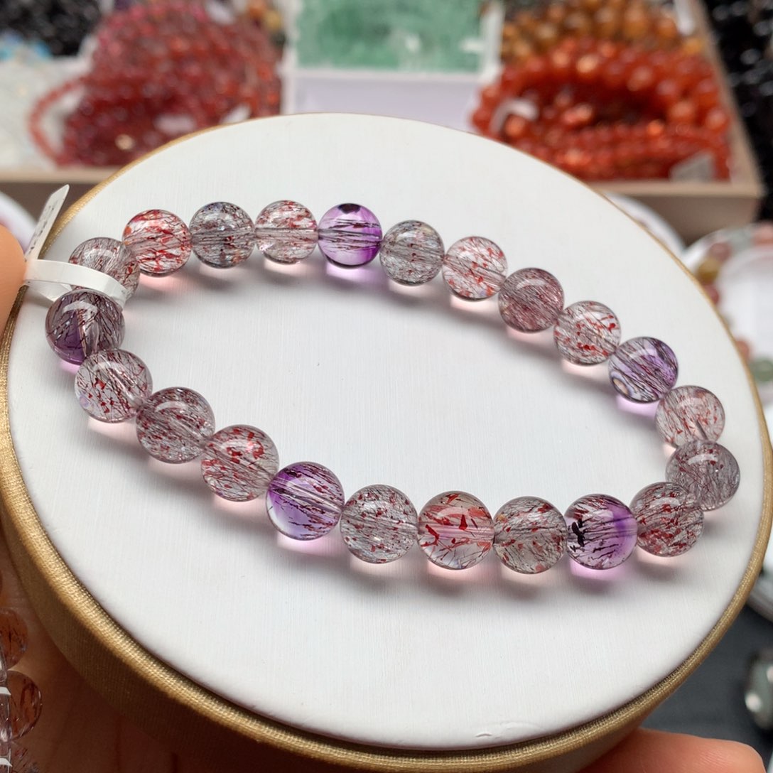 水晶手链未镶嵌彼岸花超七8,5