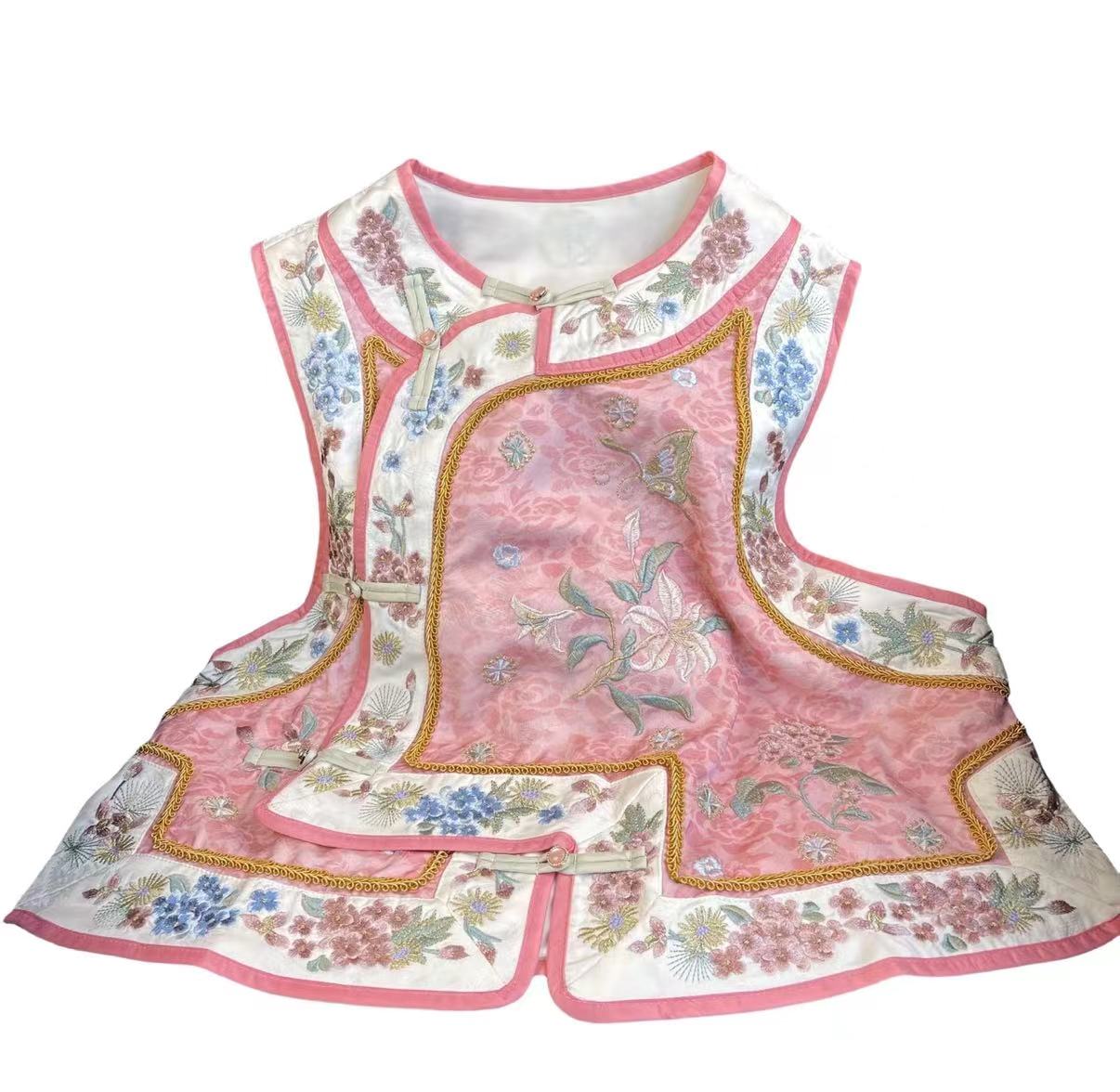 花海~ 新中式国风重工刺绣马甲女2025新款复古中式背心上衣