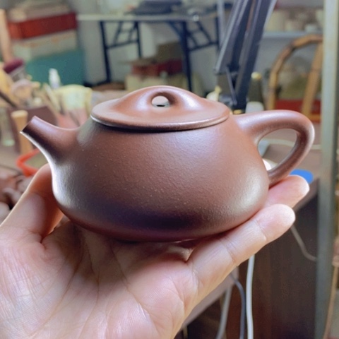 茶壶紫砂底槽清石瓢200c c