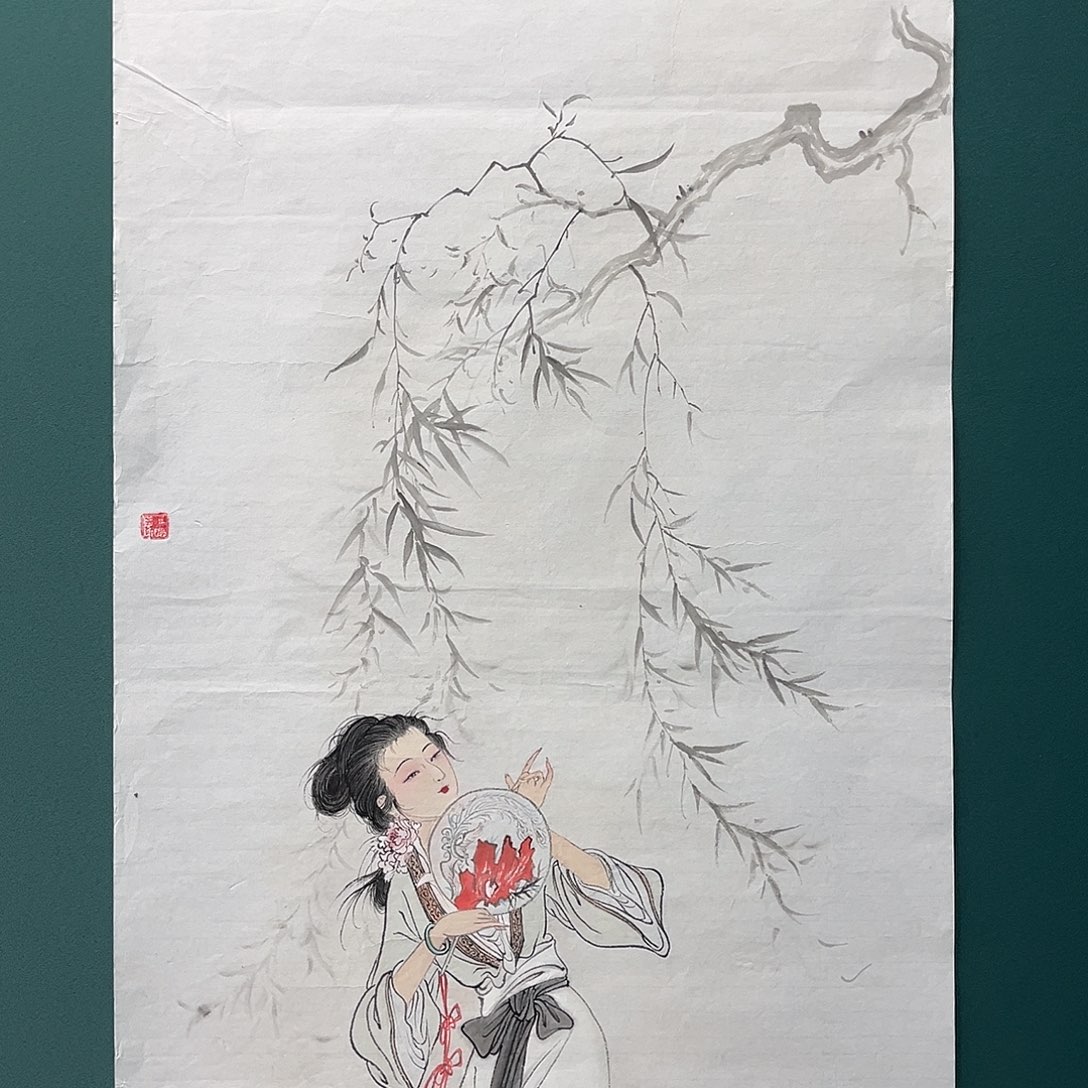 国画艺术家真人手绘